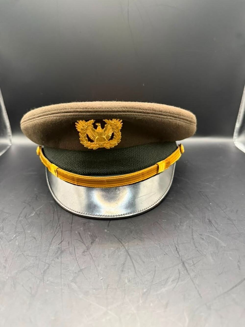 Vintage Bancroft Pak-Cap US Army officer service visor hat size 7 1/8